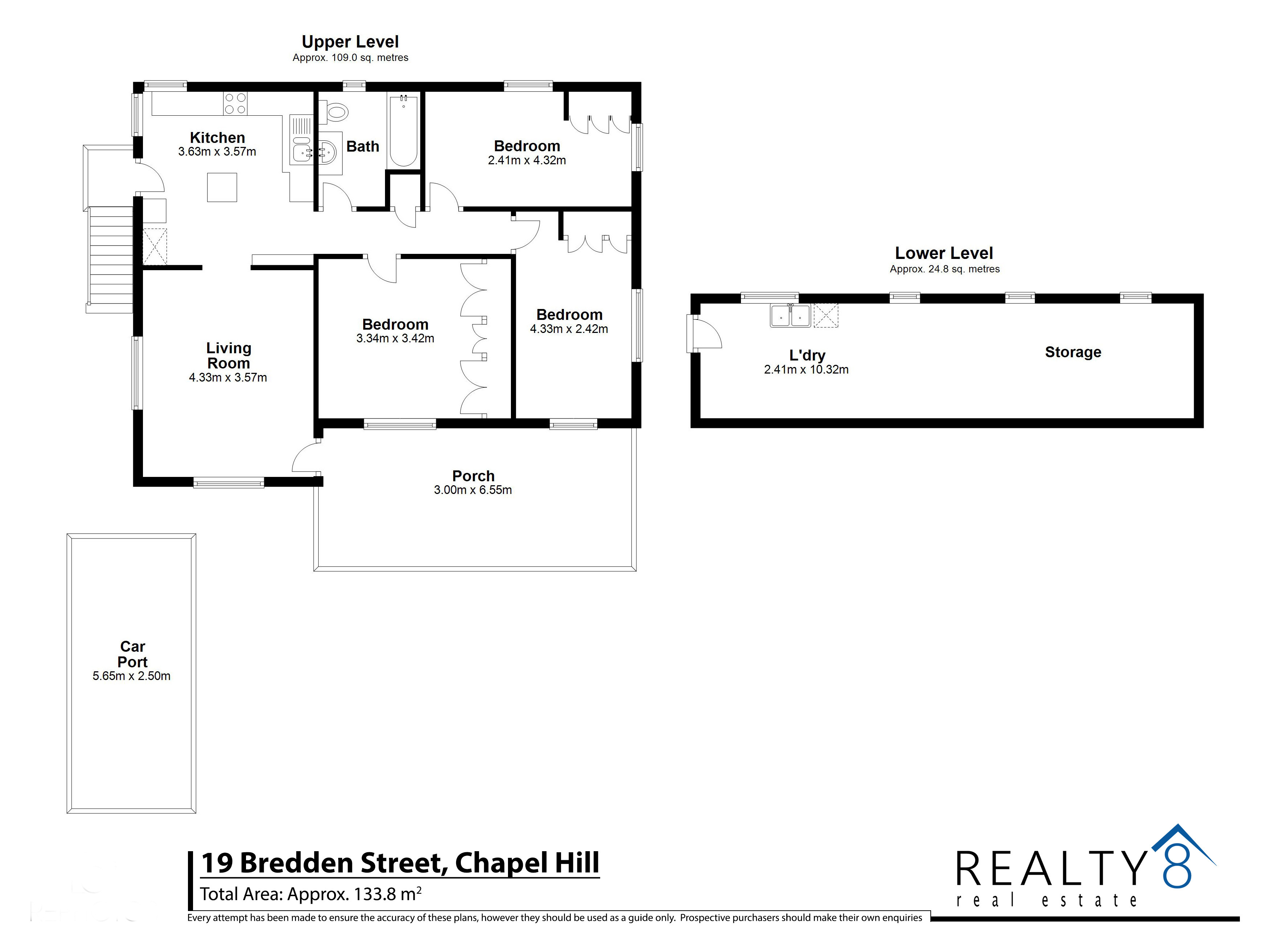 Floor plan for Renovated 3 bedroom home - large yard